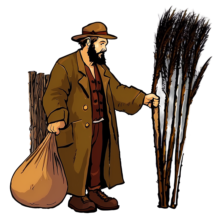 Hobo With Stick And Bundle Png 06242024 PNG Image