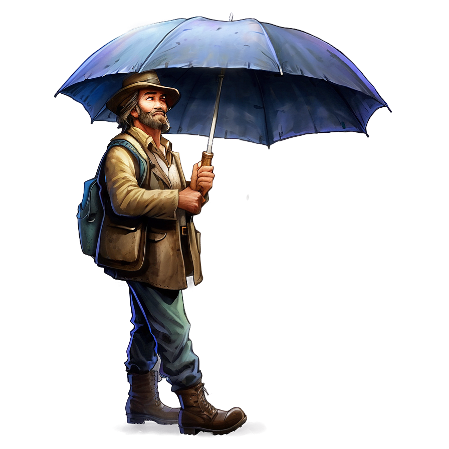 Hobo With Umbrella Png Yoi12 PNG Image