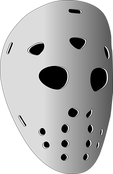 Hockey Goalie Mask Vector PNG Image