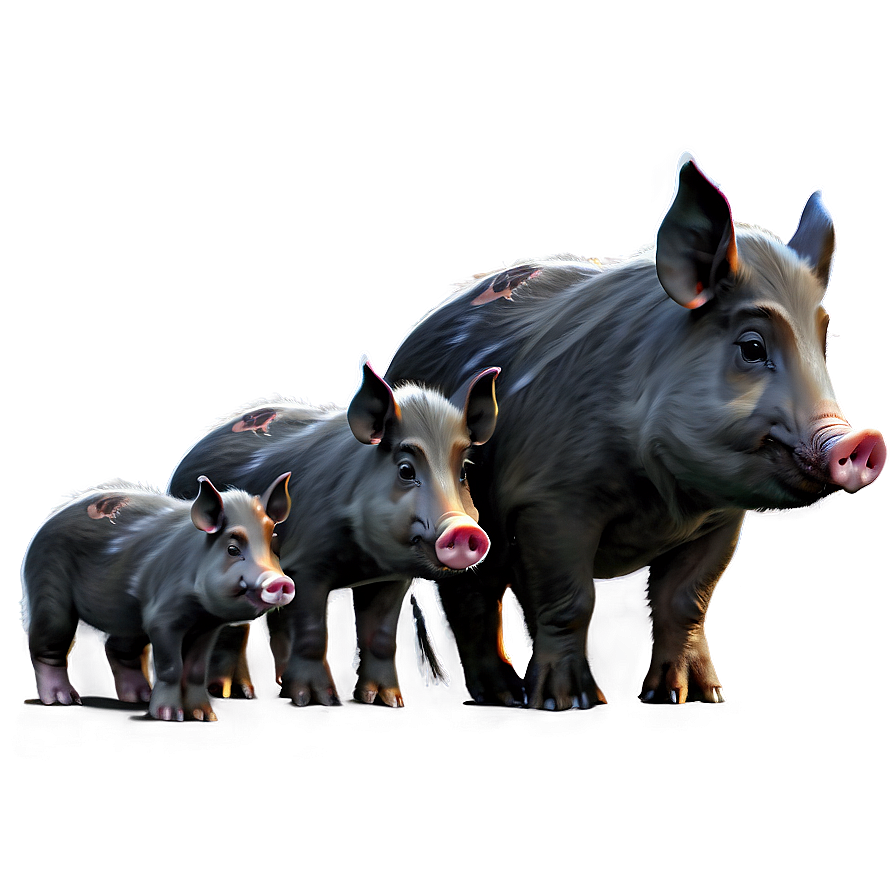 Hog Family Png 15 PNG Image