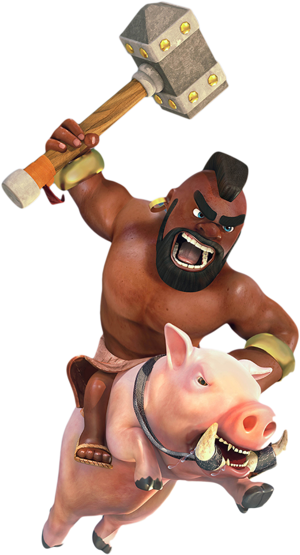 Hog Rider Clash Character PNG Image