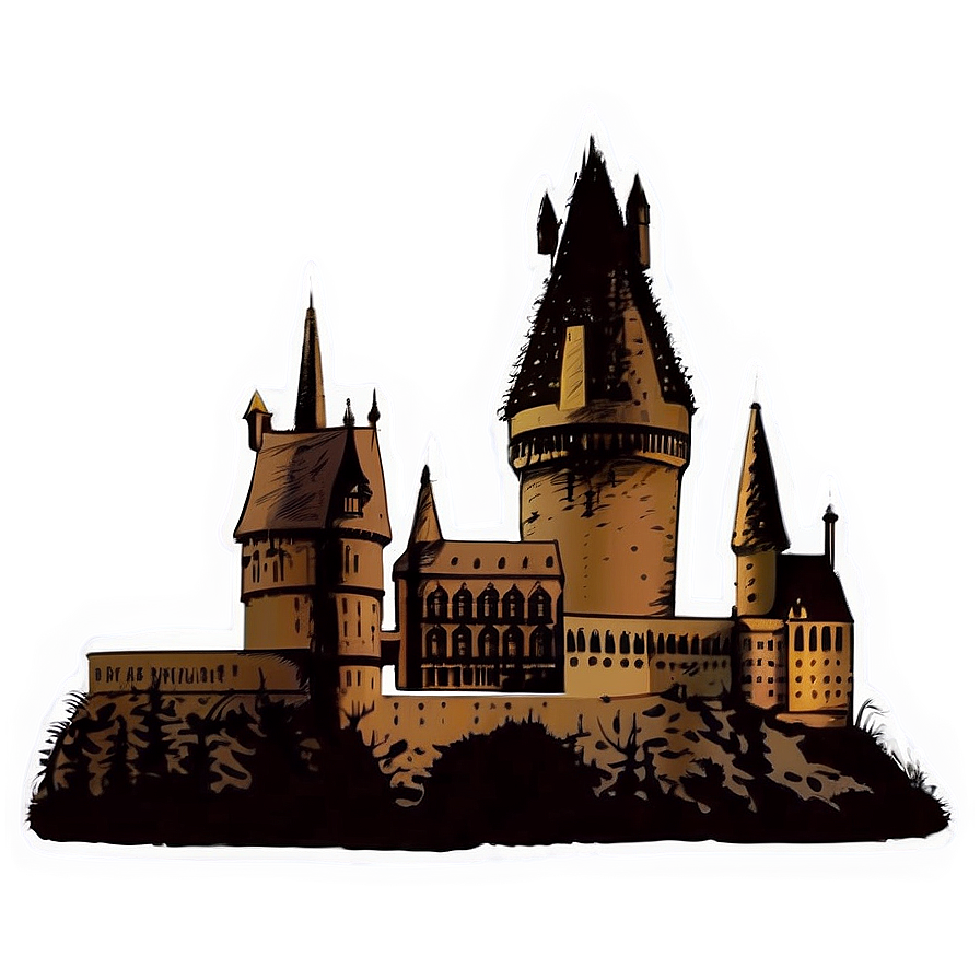 Hogwarts Castle Silhouette Png Vdk PNG Image