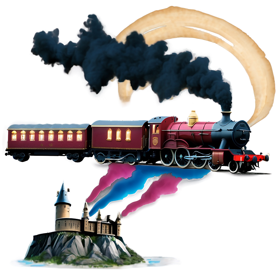 Hogwarts Express Journey Night Png Kjm10 PNG Image