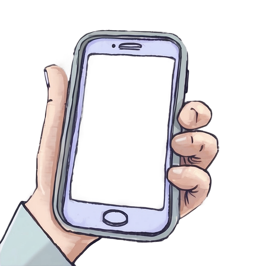 Holding Phone With Cover Png Uch PNG Image