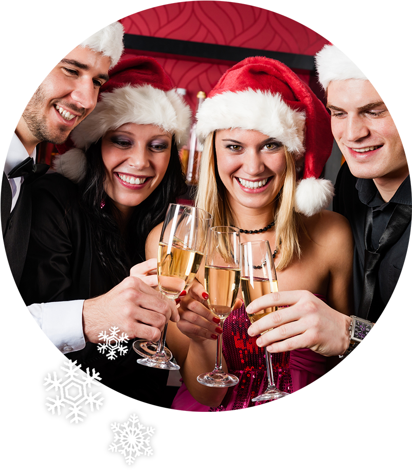 Holiday Celebration With Champagne PNG Image