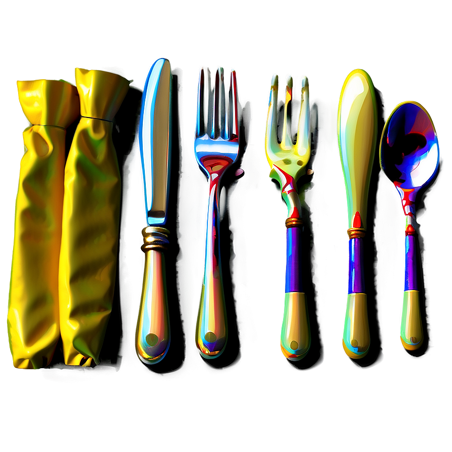 Holiday Dinner Utensils Png Skj9 PNG Image