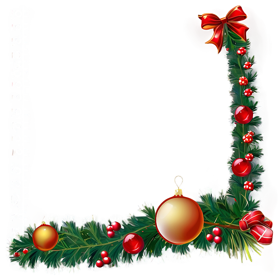 Holiday Garland Border Png Mqt73 PNG Image