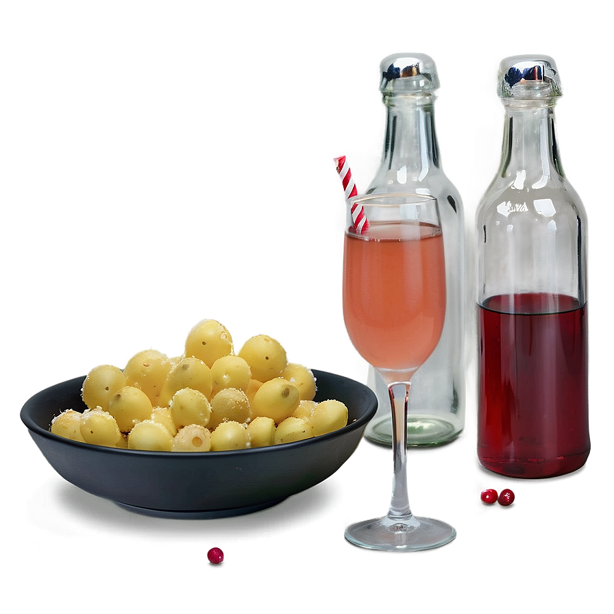 Holiday Mimosa With Cranberry Png Hli51 PNG Image