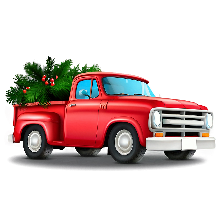 Holiday Red Truck Png Klw PNG Image