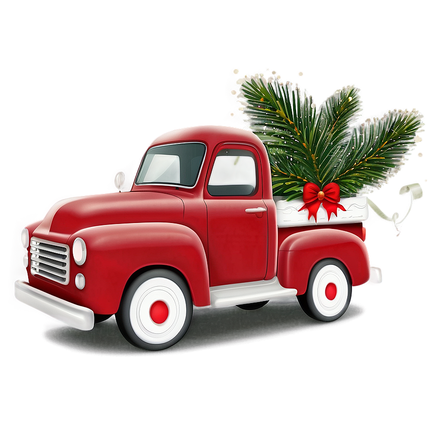 Holiday Red Truck Png Vkg PNG Image