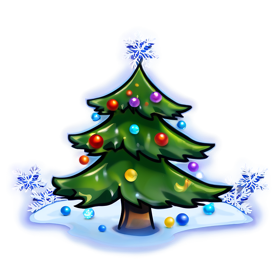 Holiday Season Cartoon Tree Png 18 PNG Image