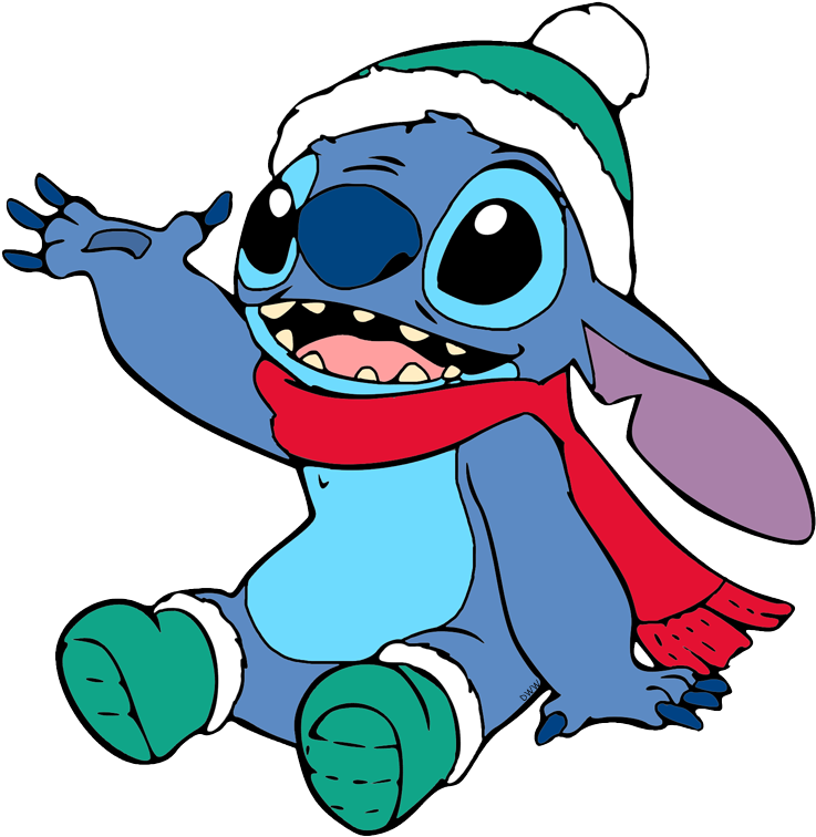 Holiday Stitch Cartoon PNG Image