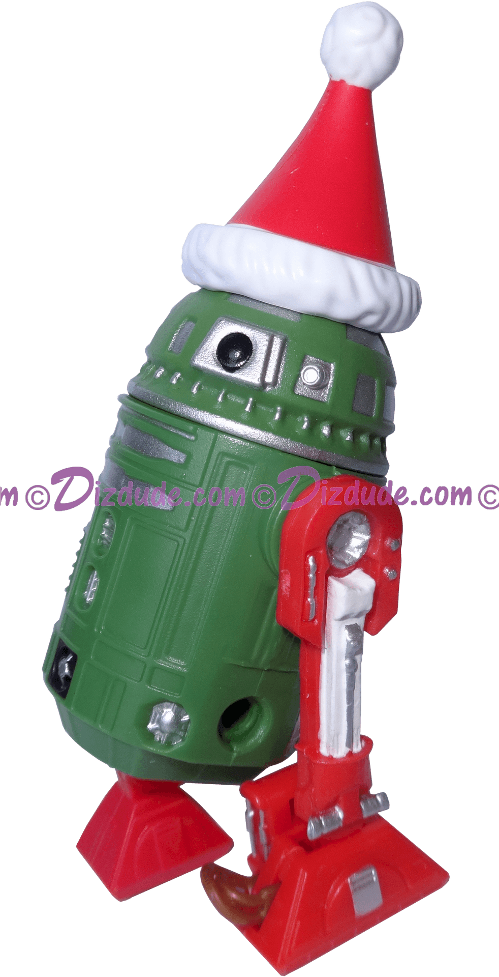 Holiday Themed Droidwith Santa Hat PNG Image