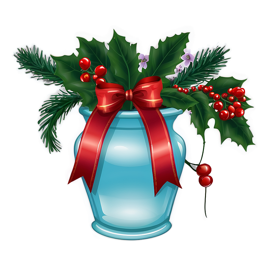 Holiday Themed Flower Vase Png 42 PNG Image