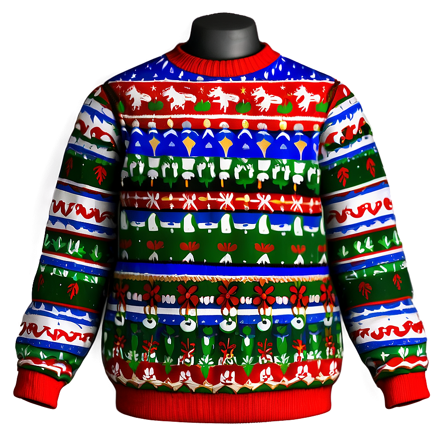 Holiday-themed Ugly Sweater Png 06122024 PNG Image