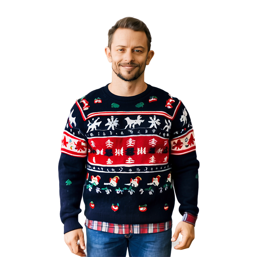 Holiday-themed Ugly Sweater Png Mhf2 PNG Image