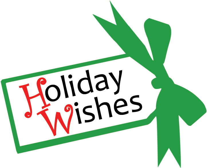 Holiday Wishes Greeting Tag PNG Image