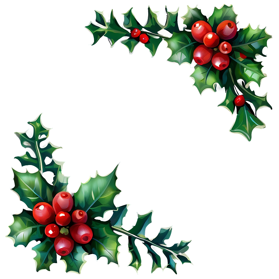 Holly Border Png Kmf88 PNG Image