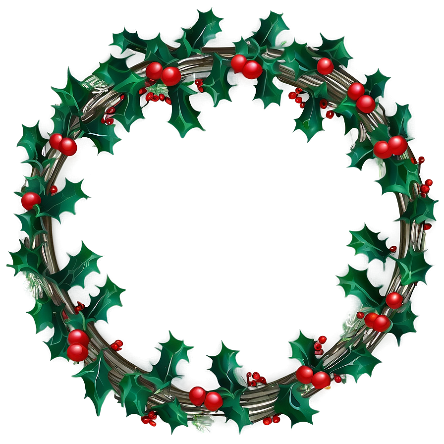 Holly Wreath Png 24 PNG Image