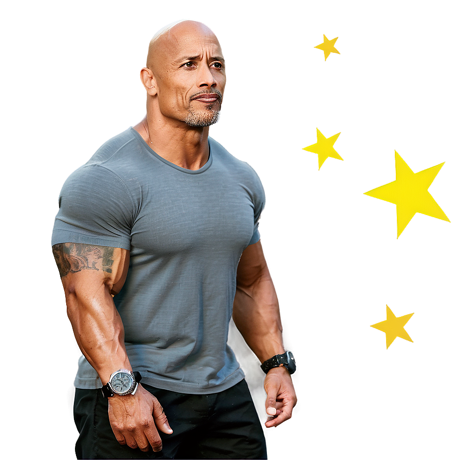 Hollywood Star The Rock Png 05232024 PNG Image