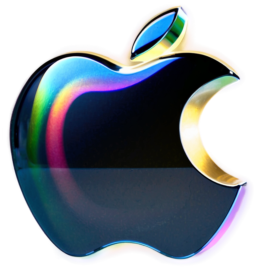 Holographic Apple Logo Png Vad PNG Image