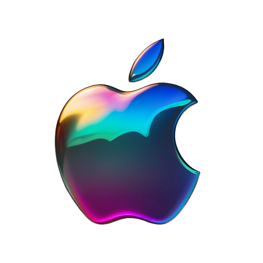 Holographic Apple Logo Png Ywb41 PNG Image