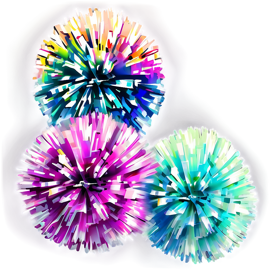 Holographic Cheer Pom Poms Png Wwu PNG Image