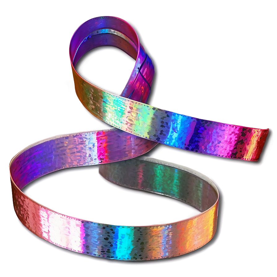 Holographic Ribbon Shine Png Nev55 PNG Image