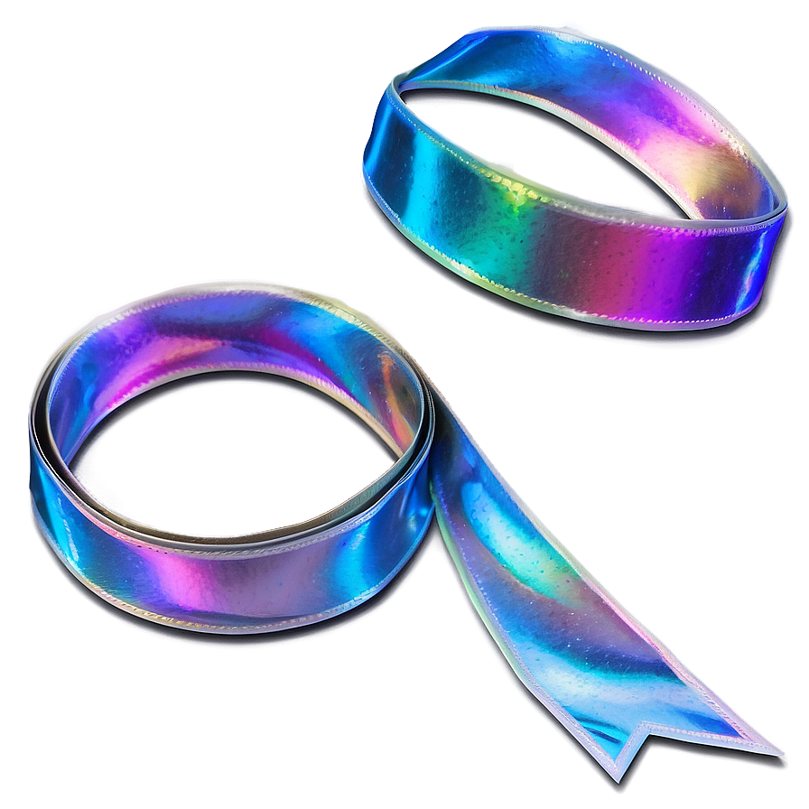 Holographic Ribbon Shine Png Qdu PNG Image