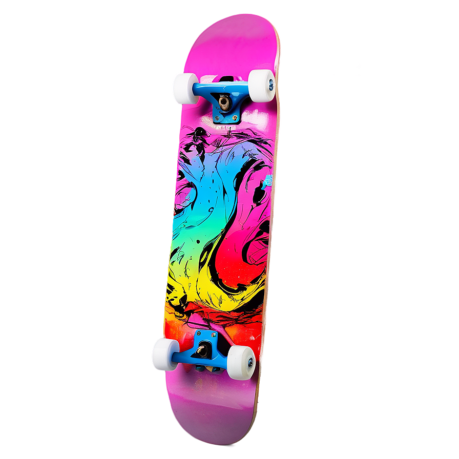 Holographic Skateboard Deck Sketch Png Oca PNG Image