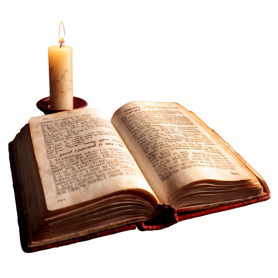 Holy Book And Candle Png Lqk PNG Image