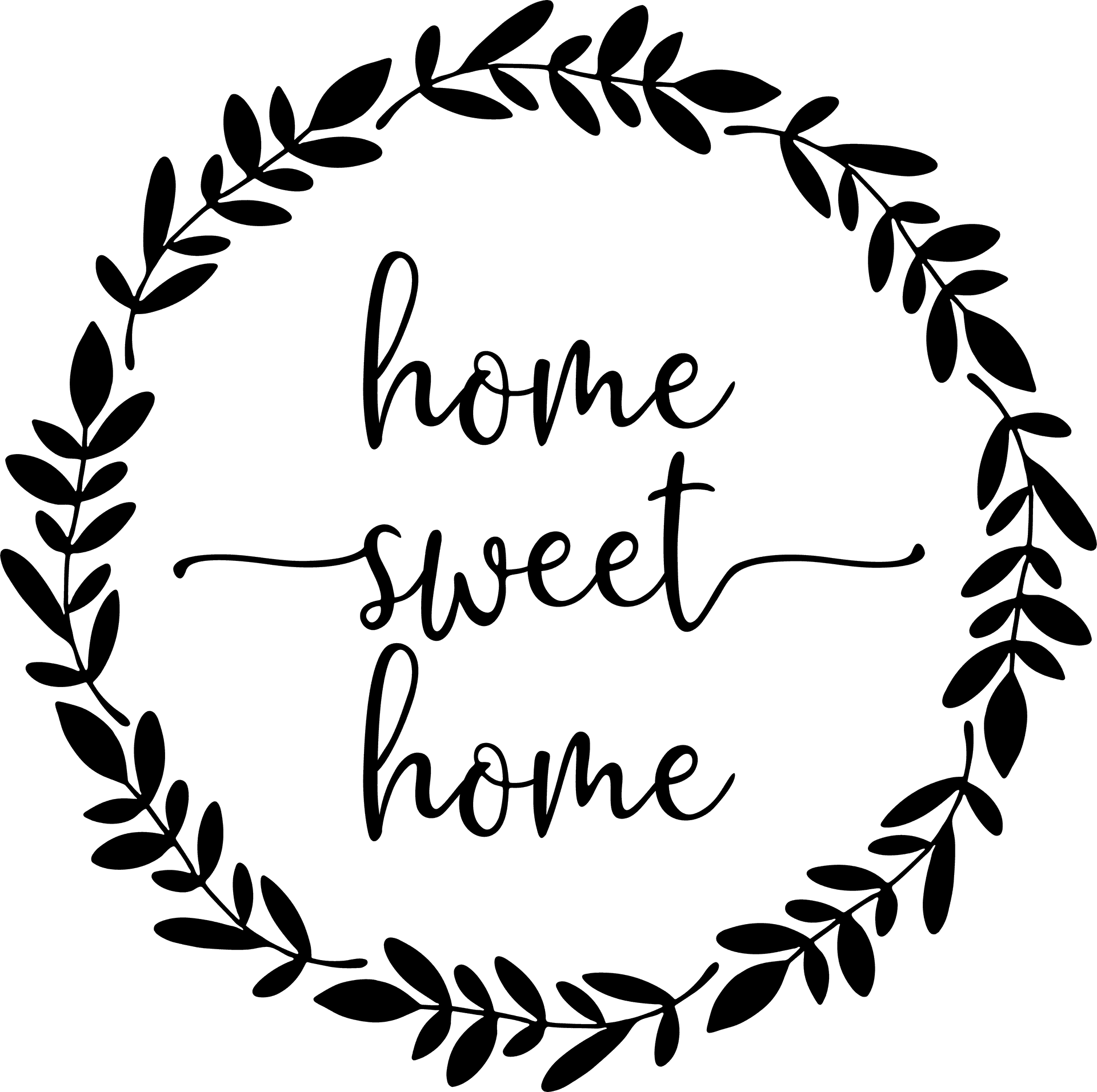 Home Sweet Home Calligraphy PNG Image