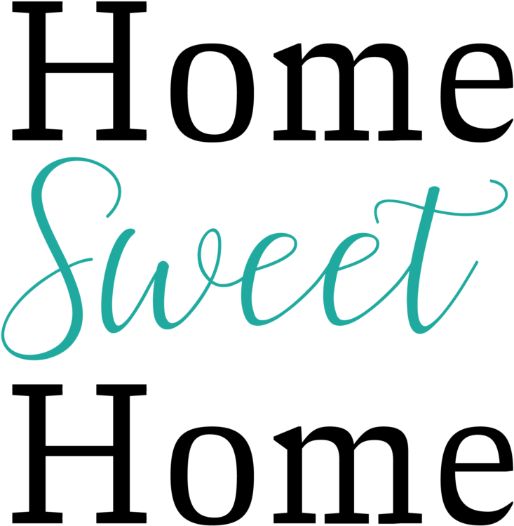 Home Sweet Home Calligraphy PNG Image