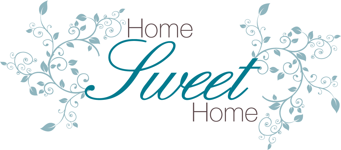 Home Sweet Home Floral Design PNG Image