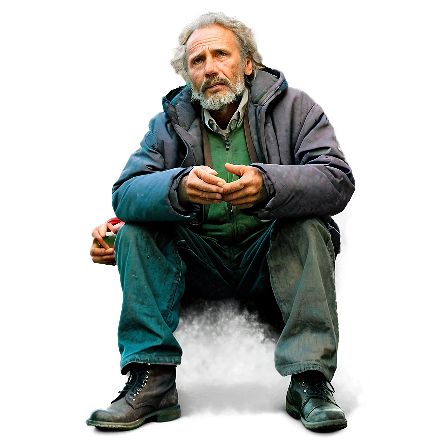 Homeless Man And Child Png Jmr1 PNG Image