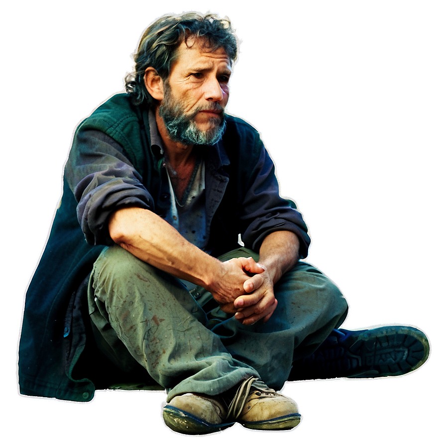 Homeless Man Begging Png Whh68 PNG Image