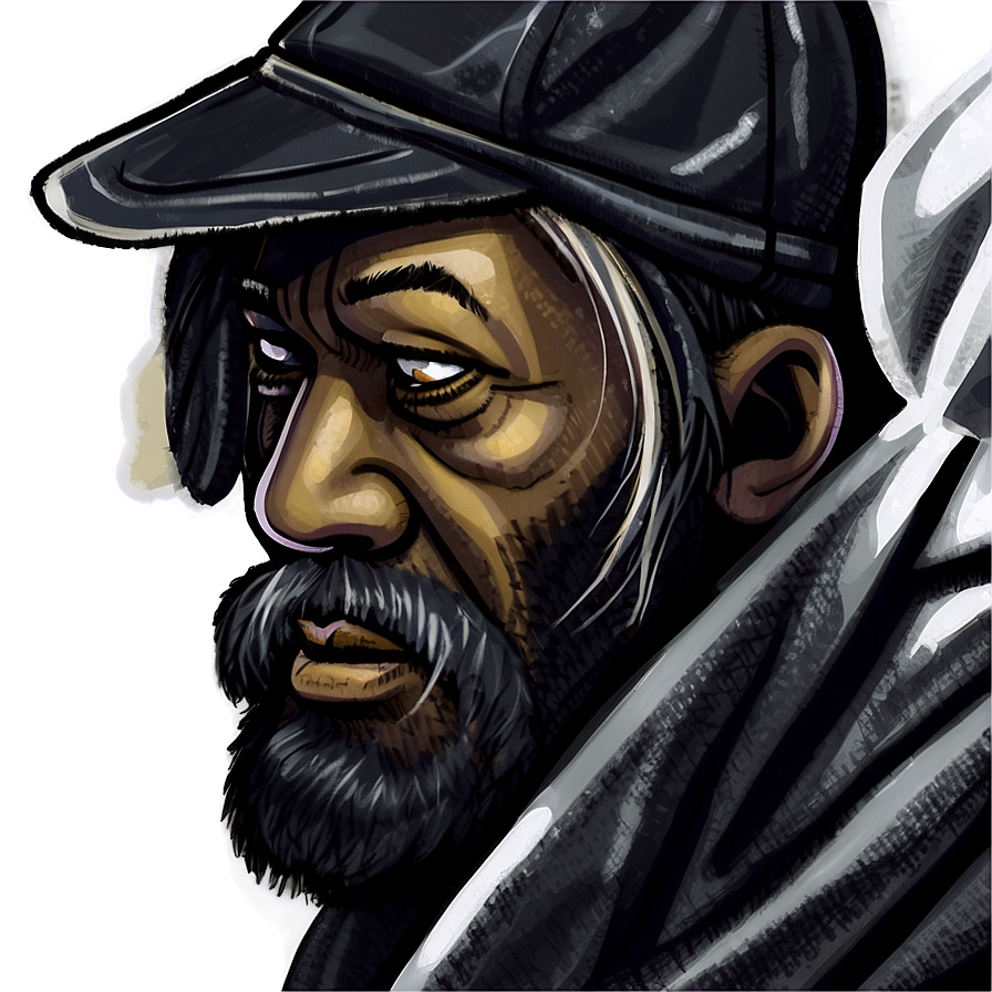 Homeless Man Illustration Png Bjo PNG Image