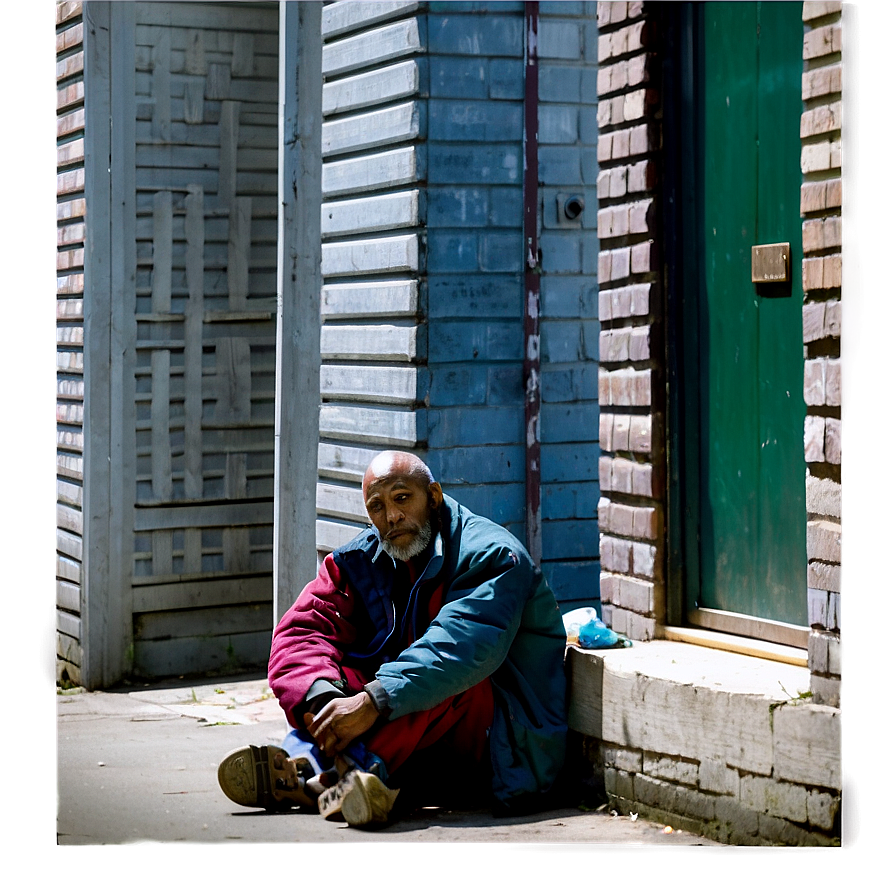 Homeless Man In Alley Png Wlr PNG Image