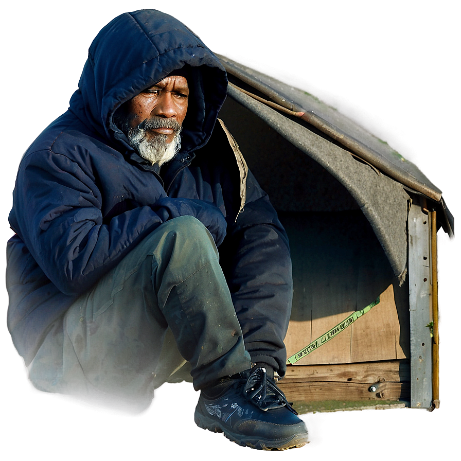 Homeless Man In Shadow Png 06132024 PNG Image