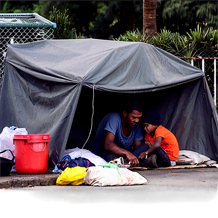 Homeless People Sheltering Png Gva PNG Image