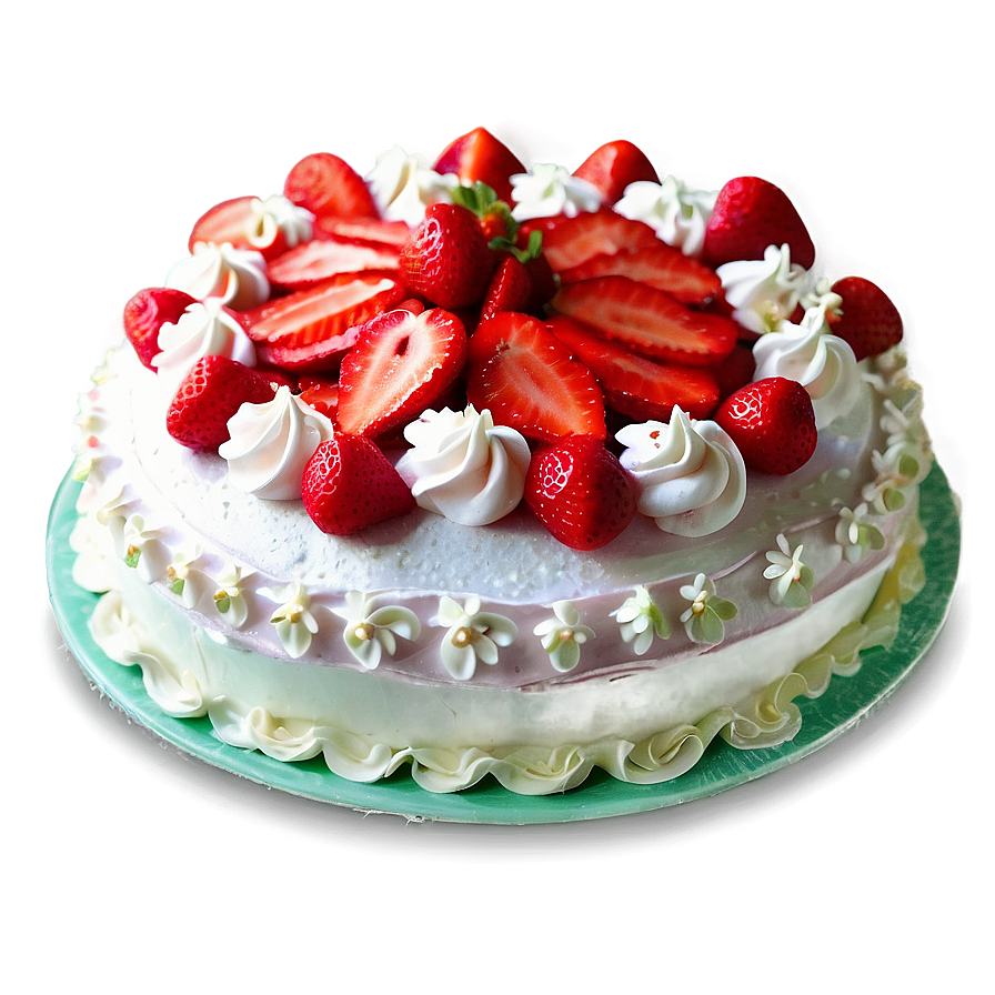 Homemade Strawberry Cake Png Sgy PNG Image