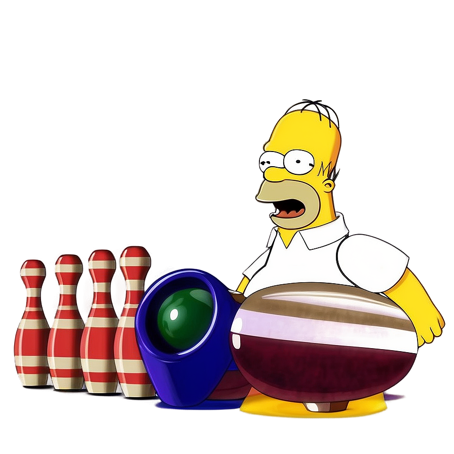 Homer Simpson Bowling Champion Png 05212024 PNG Image