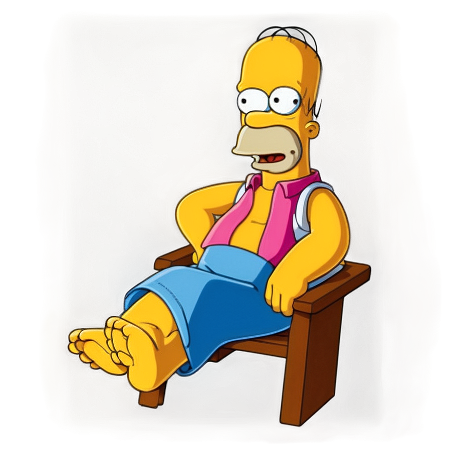 Homer Simpson Classic Pose Png Dpf PNG Image