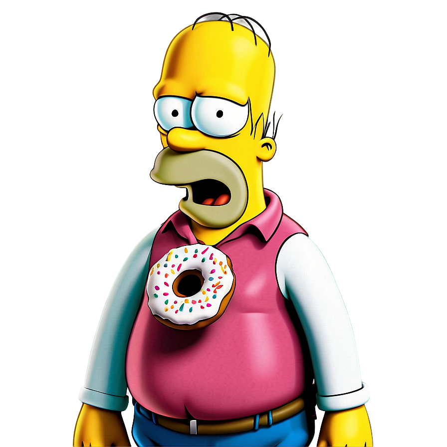 Homer Simpson Eating Donut Png 91 PNG Image