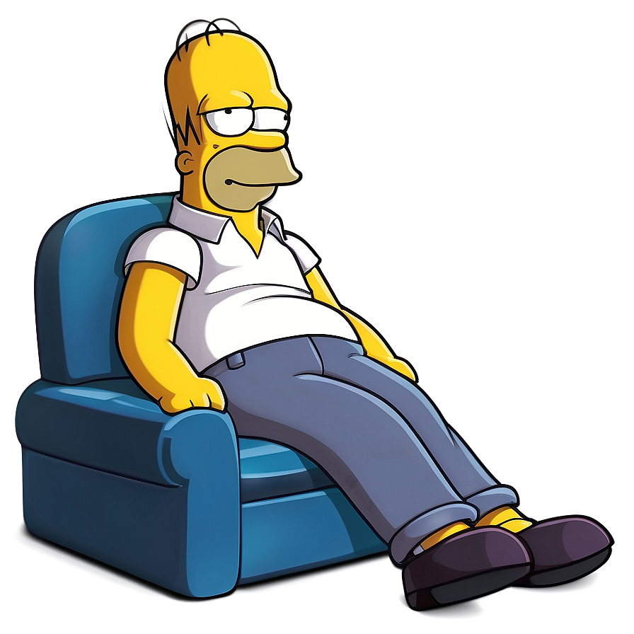 Homer Simpson Relaxing Day Png Dna PNG Image