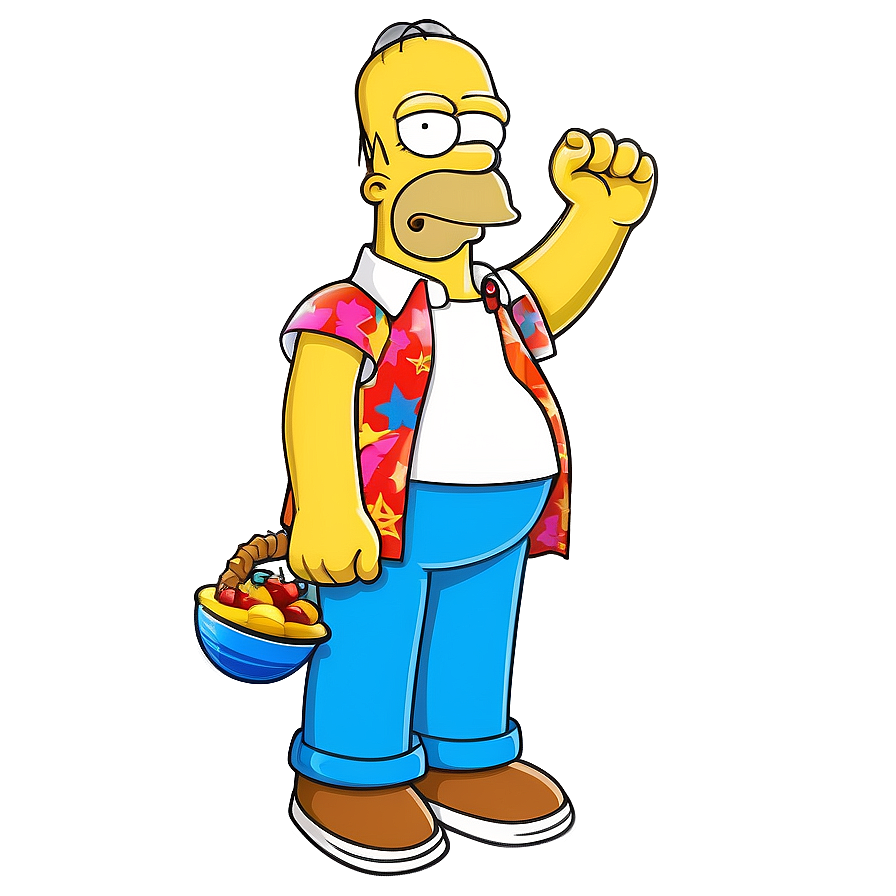 Homer Simpson Summer Fun Png Jba PNG Image