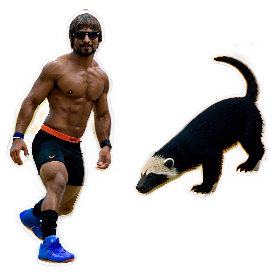 Honey Badger Action Pose Png Edt PNG Image