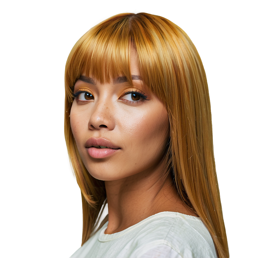 Honey Blonde Bangs Png Oof8 PNG Image