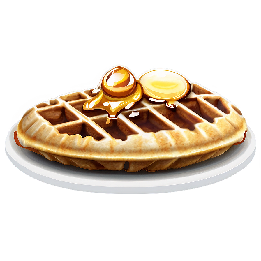 Honey Glazed Waffle Png Wme33 PNG Image