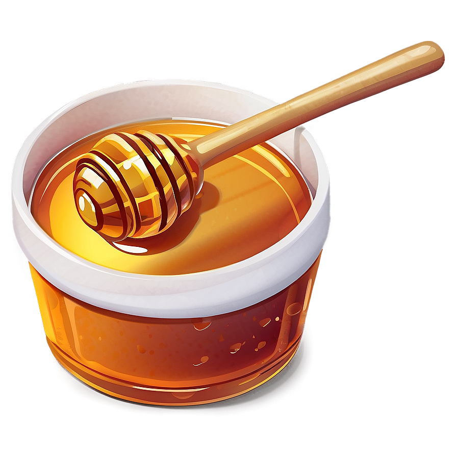 Honey Jar With Dipper Png 06212024 PNG Image